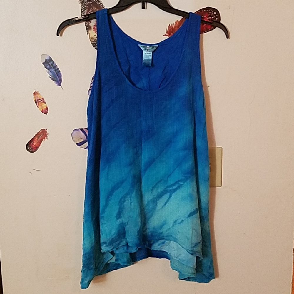 Hard tail blue tie-dyed tank sz small